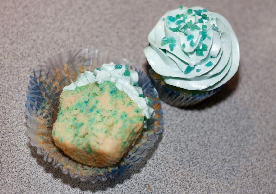 Finished Blue "Meth" Cupcakes