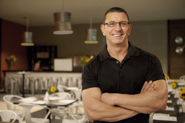 Robert Irvine in a restaurant