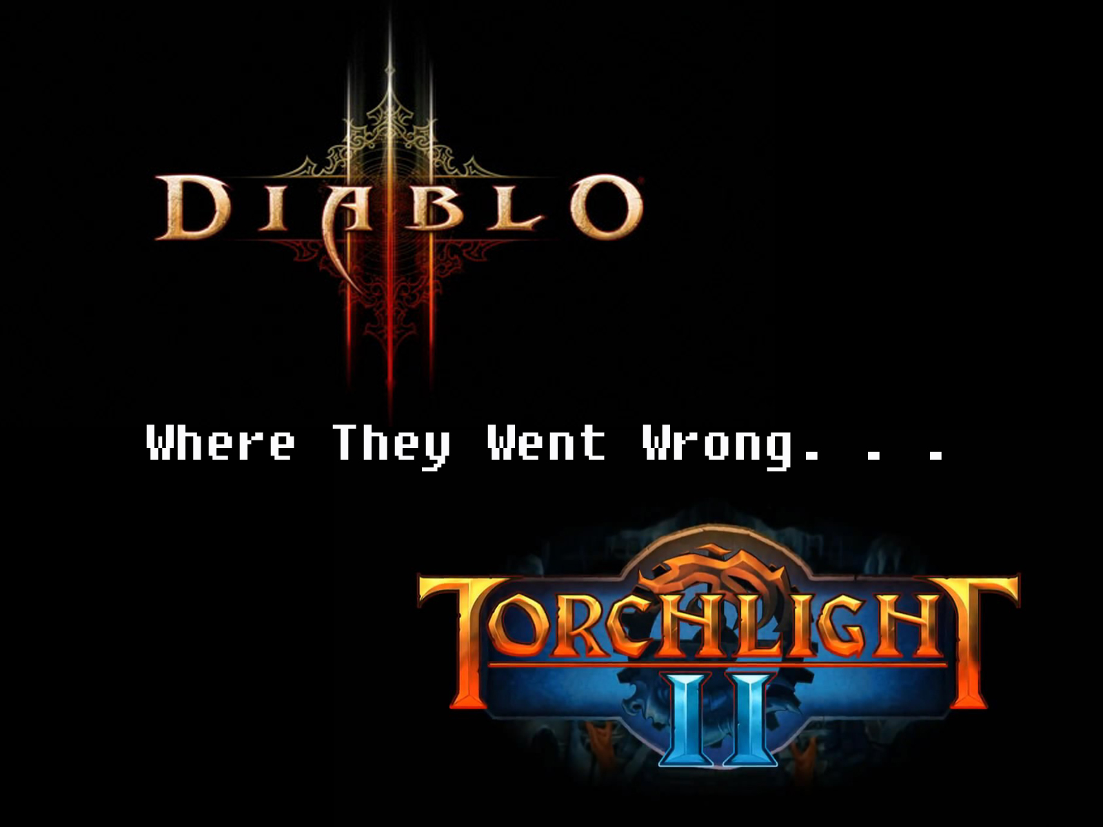 Diablo 3 and Torchlight 2 logos