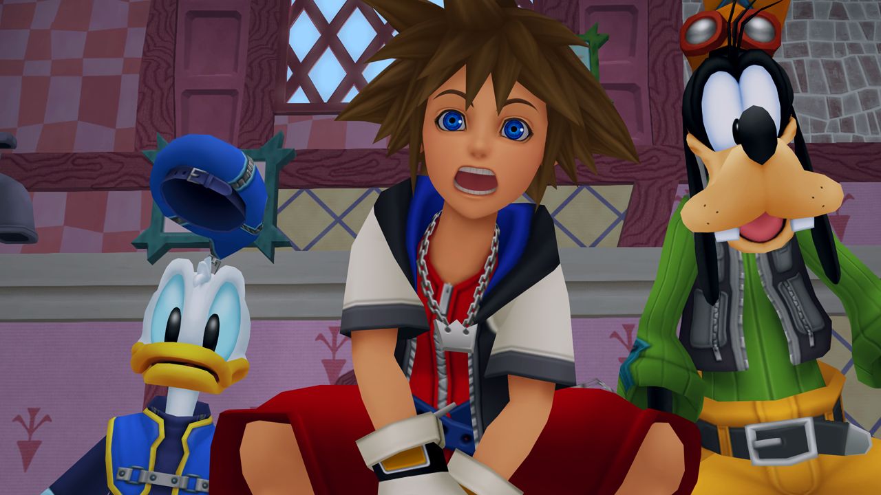 Sora, Donald, and Goofy from Kingdom Hearts 1.5 HD Remix