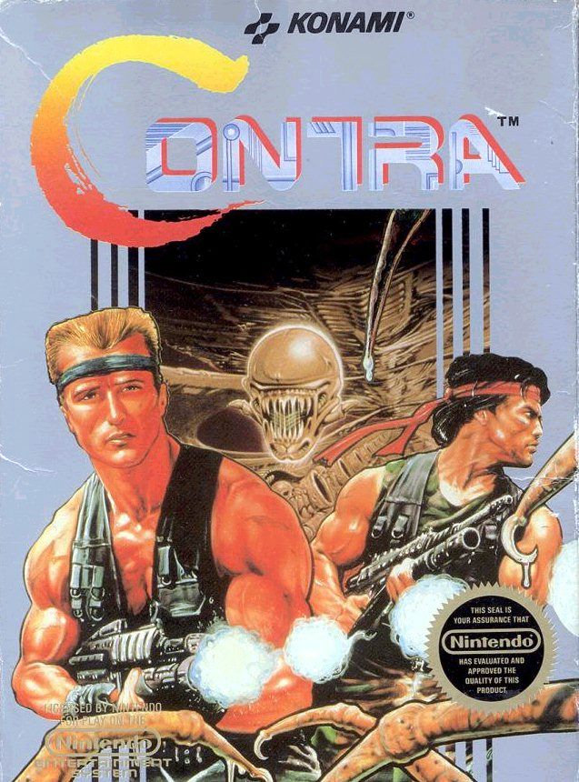Box art for Contra on NES