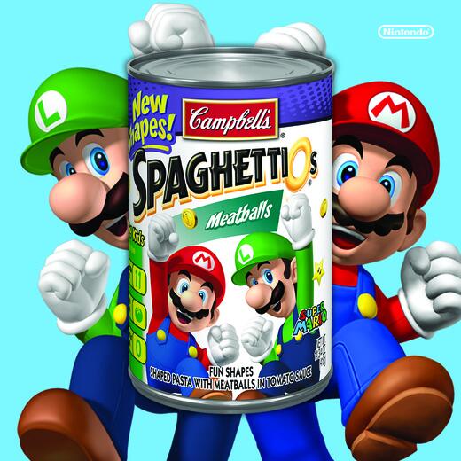Mario & Luigi Team Up With Campbell's SpaghettiOs & Meatballs
