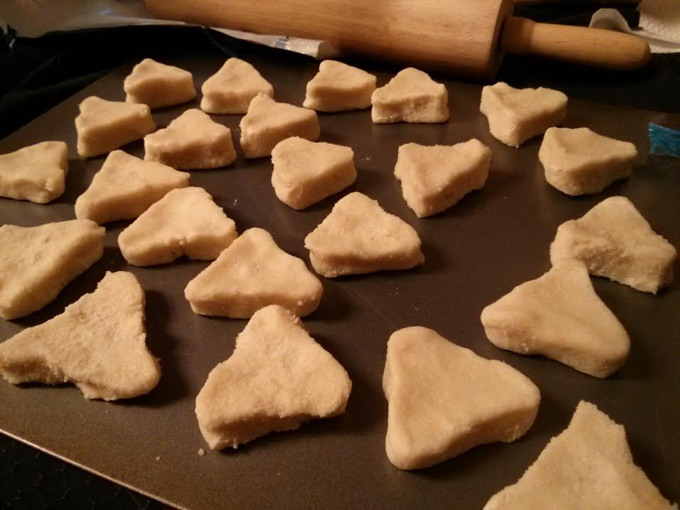 Semi-Homemade Zelda Triforce Cookies - Triangles