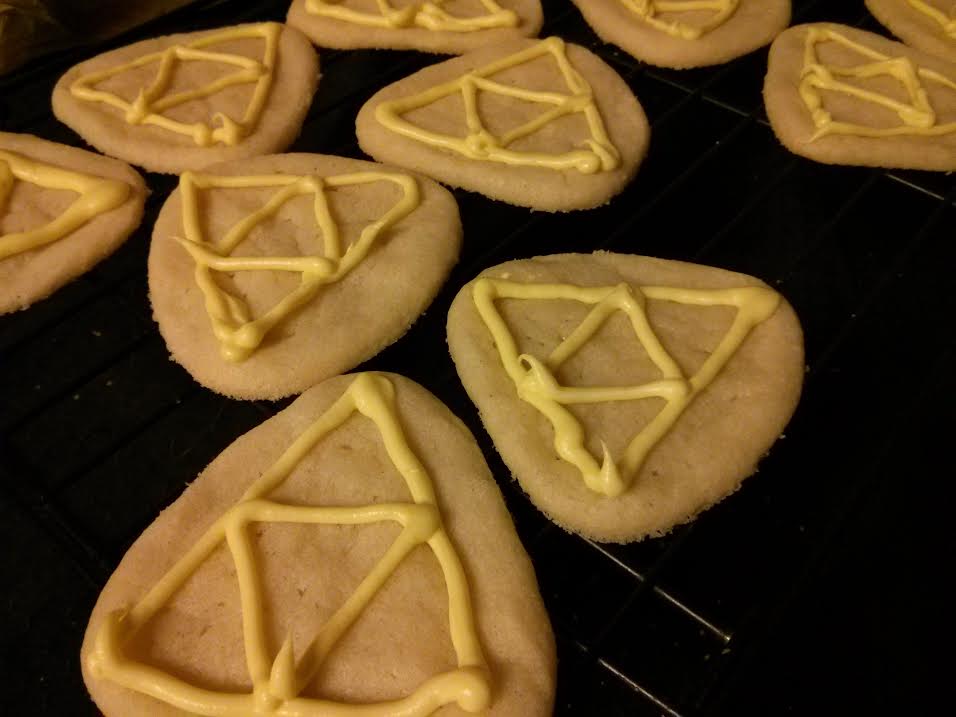 Semi-Homemade Zelda Triforce Cookies - Triforce Outline